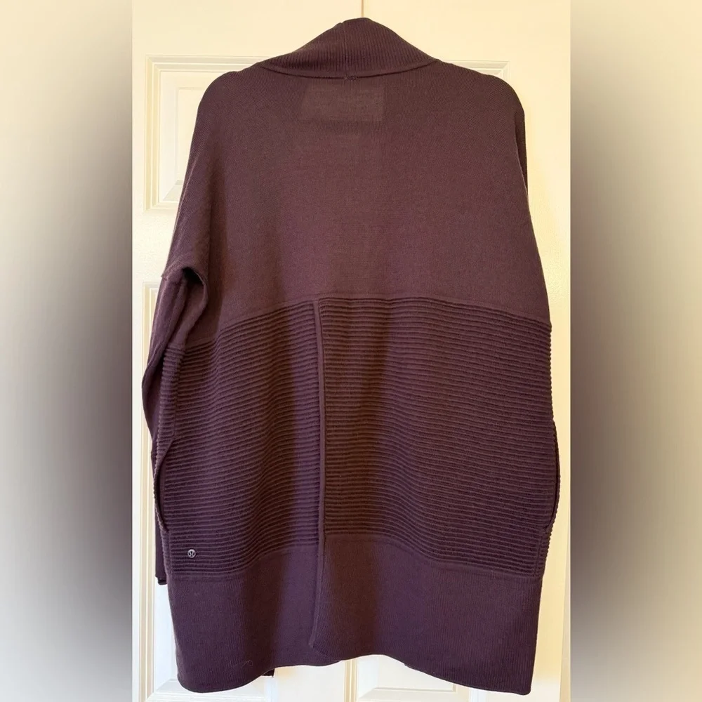 Lululemon Sit In Lotus Merino Wool Wrap Cardigan Sweater Size Medium